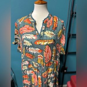 DDR viscose feather dress